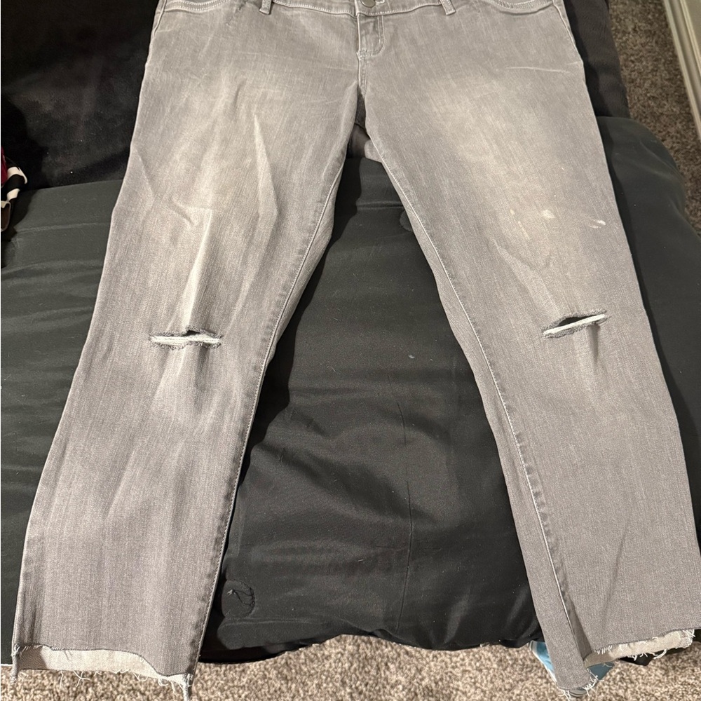 Maternity Gray Distressed jeans